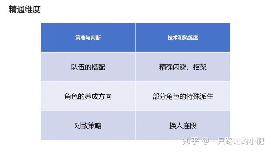 精通维度：策略与判断，以及技术与熟练度